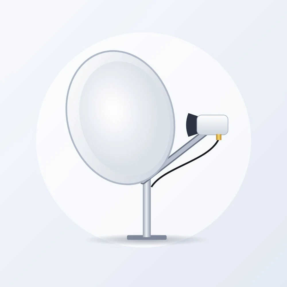 90 cm Offset Satellite Dish