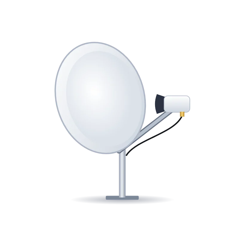 Satellite dish with LNB