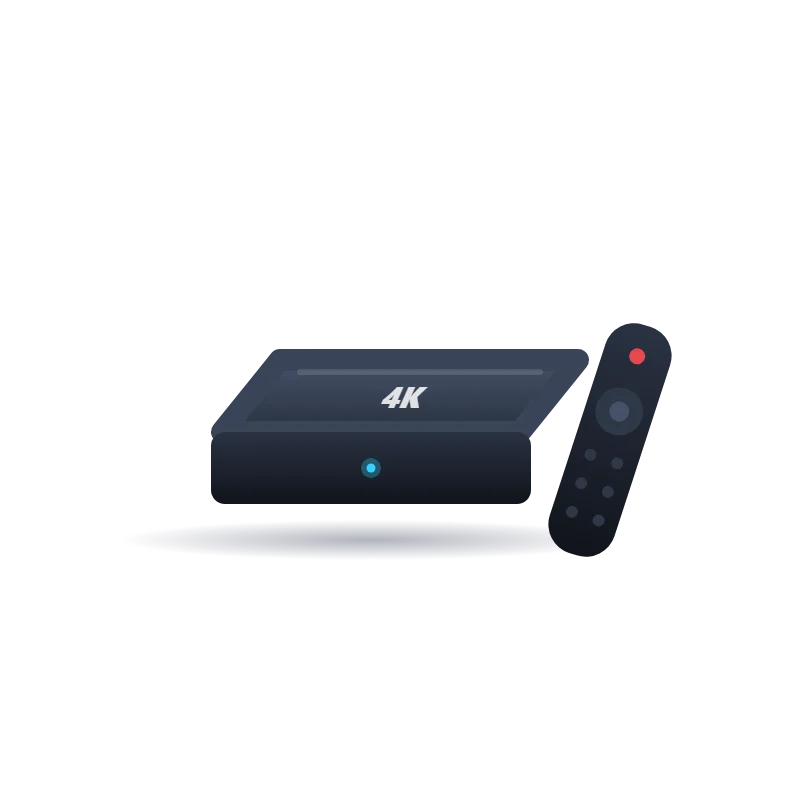 Android TV box with remote